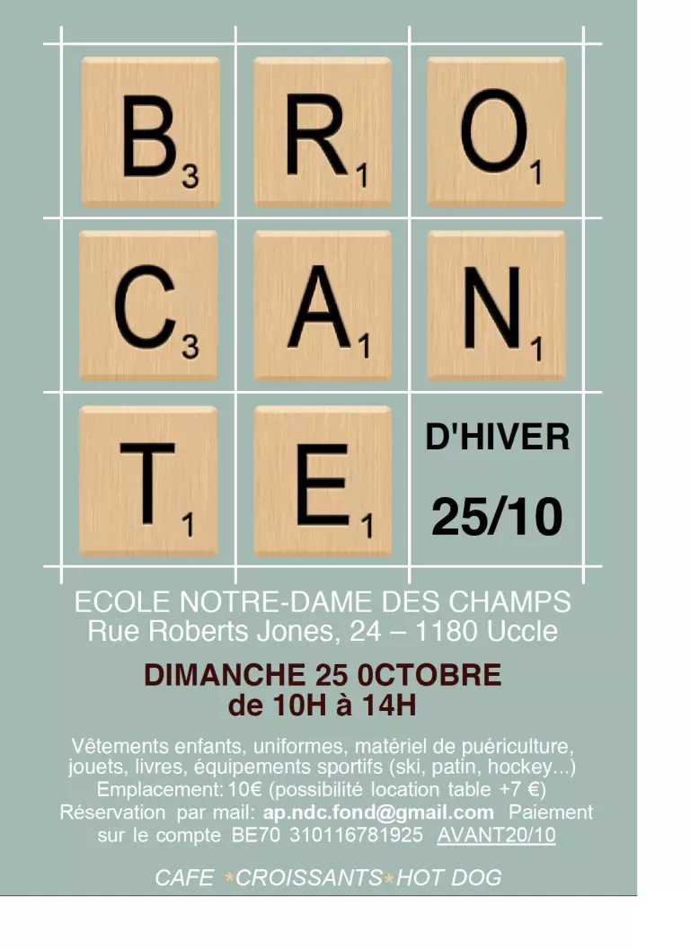 Brocante d&rsquo;hiver : dimanche 25 octobre